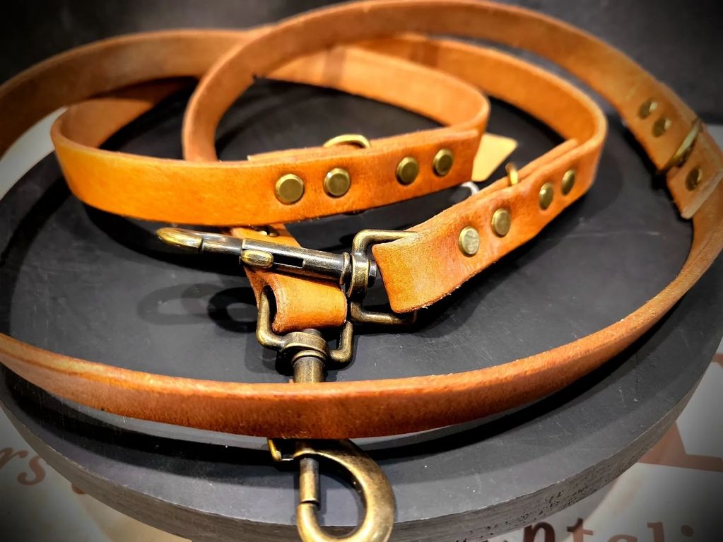 Laisse 3 points en cuir véritable, fabrication artisanale
dog sitter
promeneur de chiens