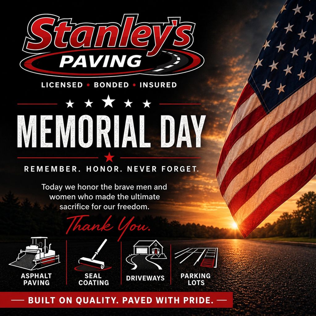Stanley’s Paving promotion for asphalt paving and sealcoating services in Illinois