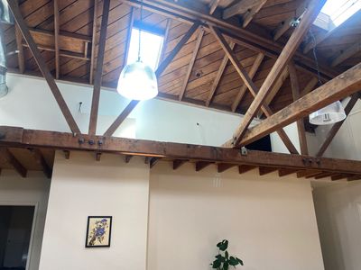 View of skylights in offices
