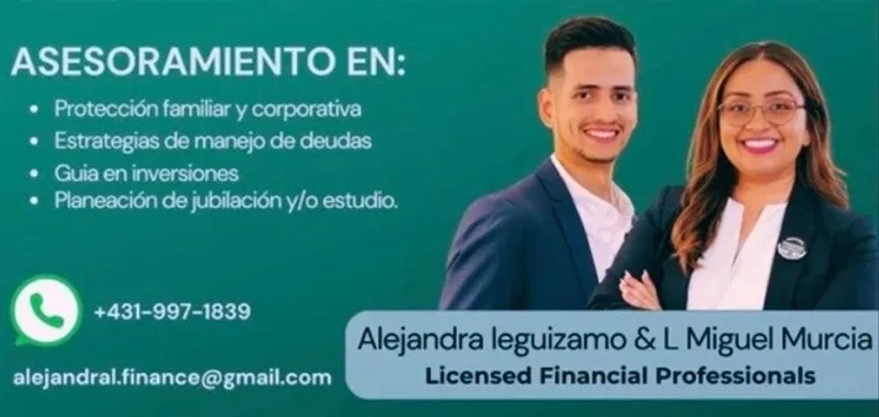 Financial advisors offering family, corporate protection, debt management, investment guidance, and retirement planning.