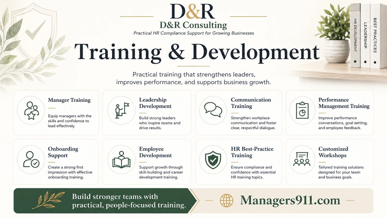 D&amp;R Consulting offers practical HR training to develop leaders and improve business performance.