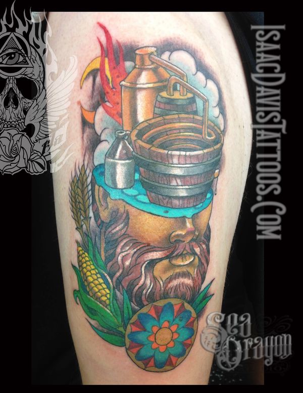 Neotraditional Bootlegger still tattoo 