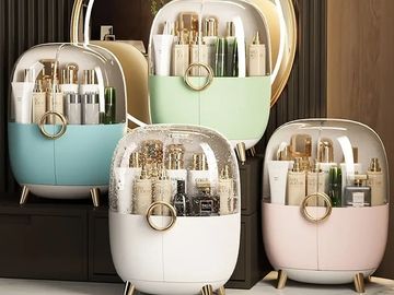 luxury cosmetic makeup storage box organizer"