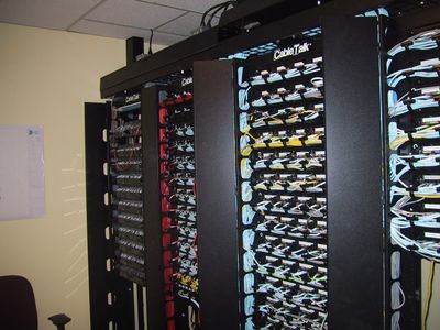 IDF/MDF Closet for Structured wiring, equipment rack, patch Panels, Cable Management