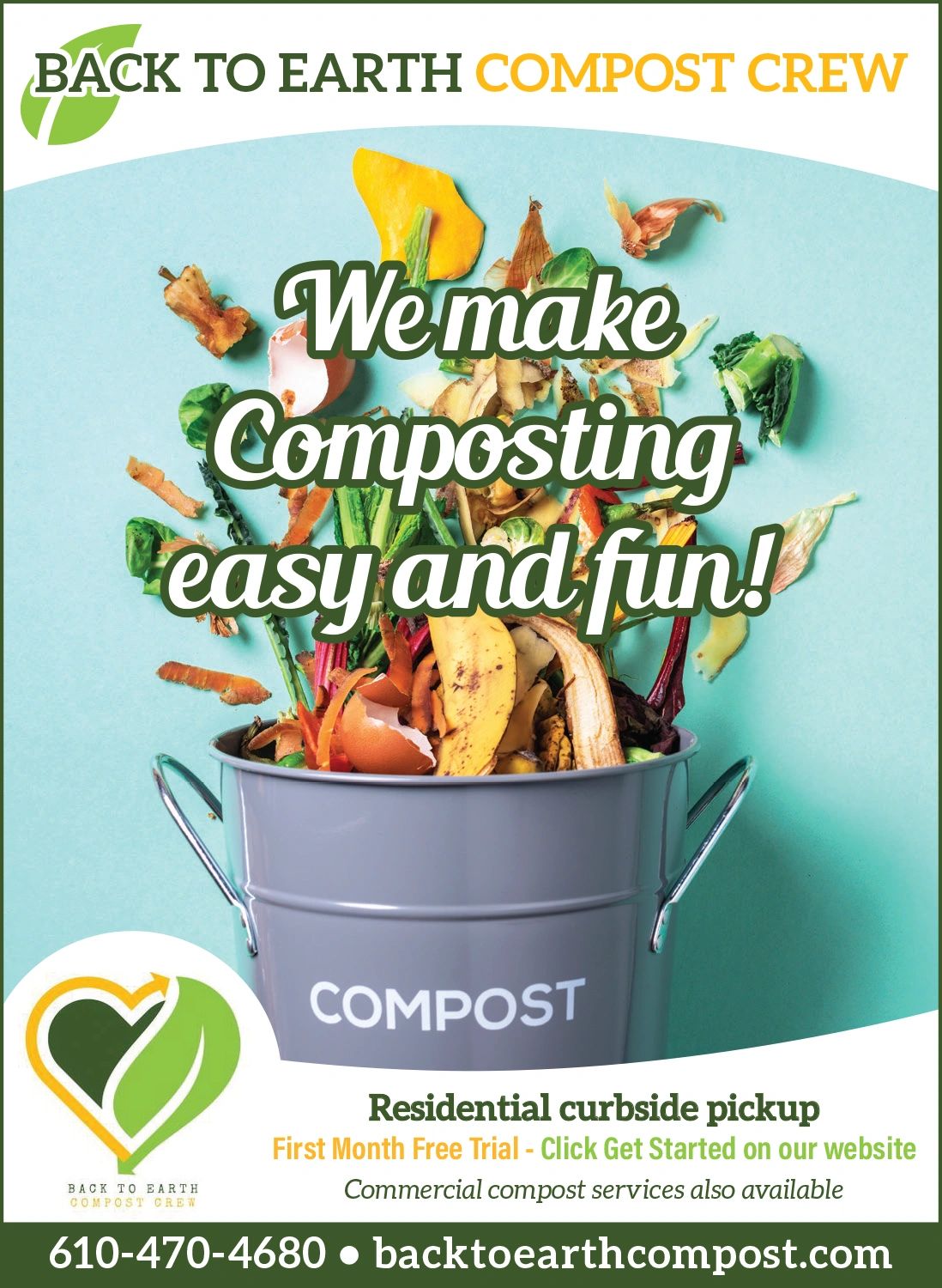 Down to Earth Stainless Steel Compost Pail - Alameda Natural Grocery - Delivered by Mercato