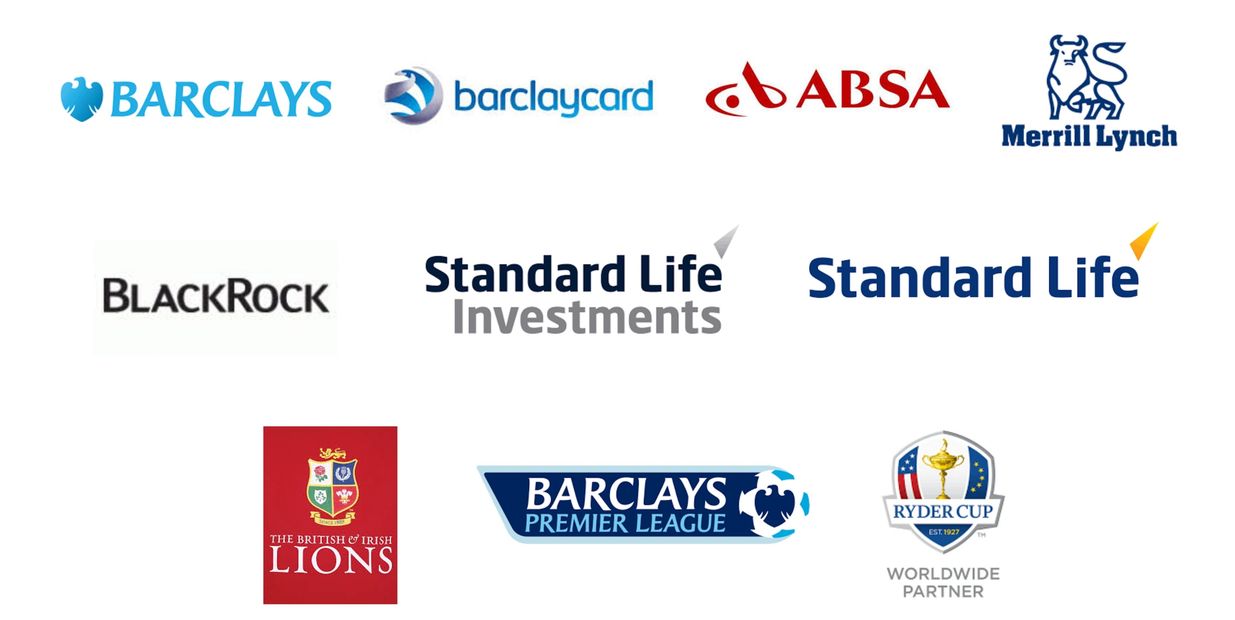 Barclays, Standard Life Investments, BlackRock, Merrill Lynch, Ryder Cup, British & Irish Lions,