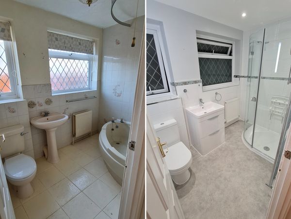 Before & after bathroom job