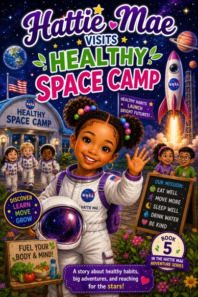 Hattie Mae explores healthy habits at a space-themed camp for kids.