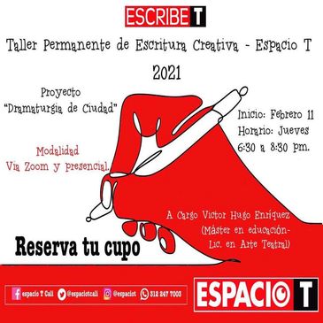 Invitacion Taller Permanente de Escritura Creativa.