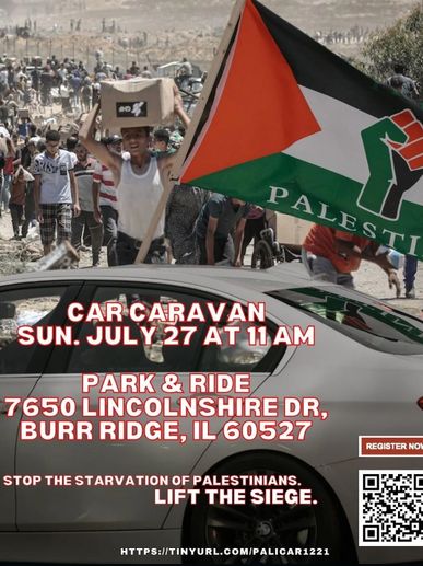 BREAK THE SIEGE CAR CARAVAN
Ride out and raise your voice!
📍 7650 Lincolnshire Dr, Burr Ridge, IL 6