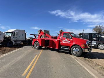 Heavy duty rollover recovery action BK Towing and Recovery Chickasha Tuttle Oklahoma