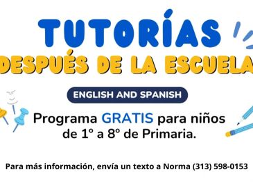 Tutoring program after school for kids in English and Spanish, free for grades 1-8.