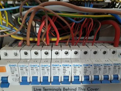 Domestic single phase consumer unit tested during electrical certificate in Leicester