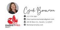 Professional real estate agent business card with contact details.