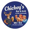 Logo of Chickey's Bar &amp; Grill with cartoon animals.