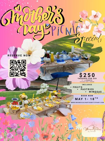 Celebrate Mom in style with our charming Mother’s Day Picnic Special! Enjoy a beautifully curated se