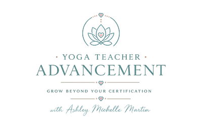 Logo for Yoga Teacher Advancement with Ashley Michelle Martin.