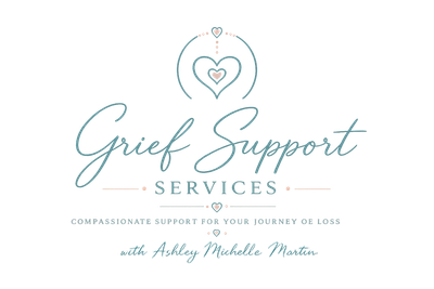 Logo for Grief Support Services with a heart and key design.
