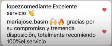 Positive customer reviews praising excellent service and commitment.
