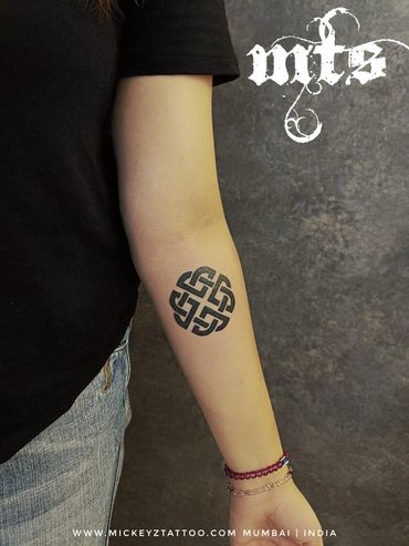 Clean and precise symbol tattoo inked at Mickeyz Tattoo Studio, the best tattoo studio, Mumbai