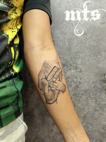 Meaningful, realistic custom tattoo  inked at Mickeyz Tattoo Studio, the best tattoo studio, Mumbai