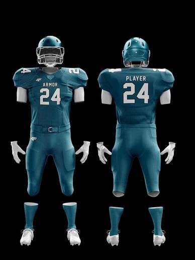 Custom 'Armor' Football Uniform – Solid Color Jersey & Pants, Any Team Colors | 4Front Athletics