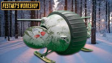Mini Art Ball Tank With Winter Ski.