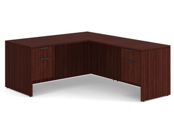 Office Furniture: Mahogany laminate desk