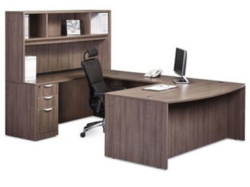 Office Furniture: U shape desk with hutch