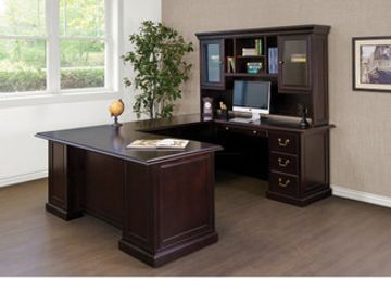Office Furniture: U shape desk with hutch