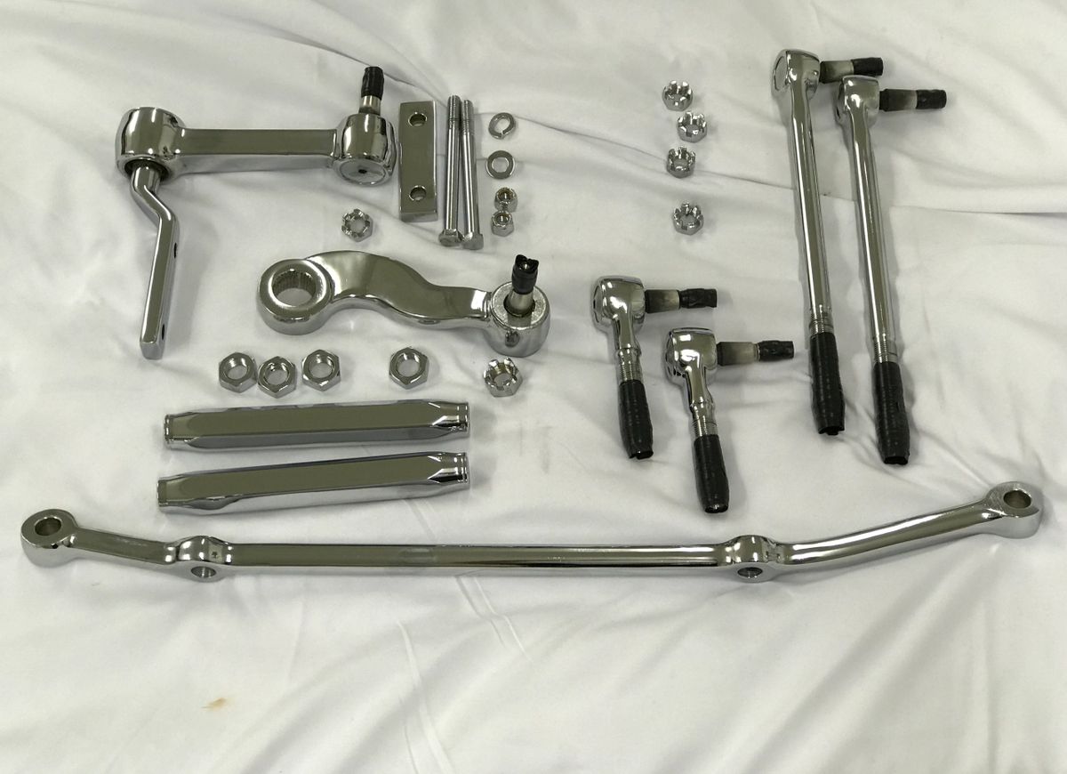 1958-1964 Impala Complete Steering Linkage Kit Chrome