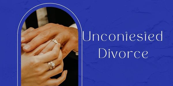 Hands with wedding rings symbolizing uncontested divorce.