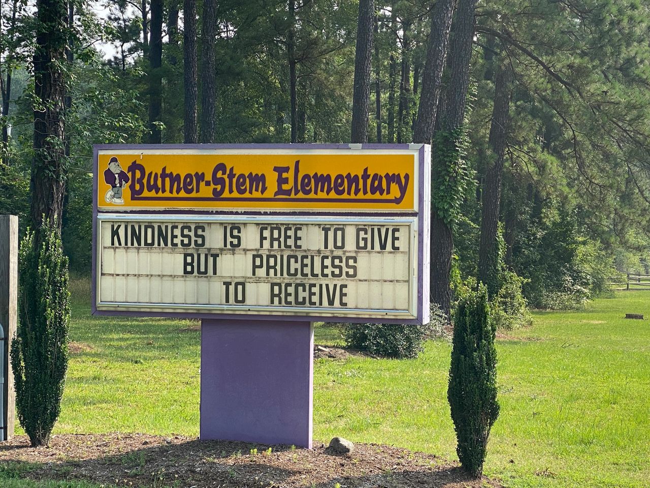 Butner-Stem Elementary School sign