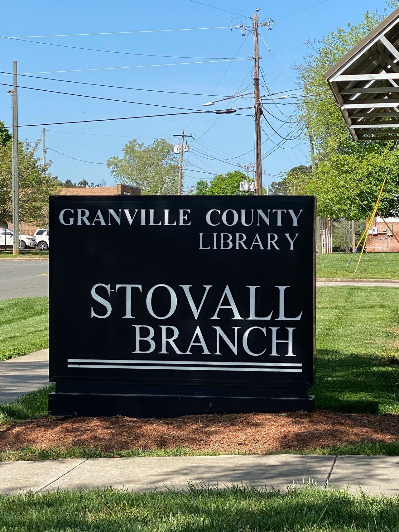 Stovall Library sign