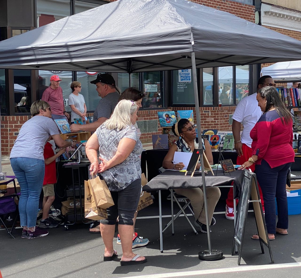 Happy customers at the festival