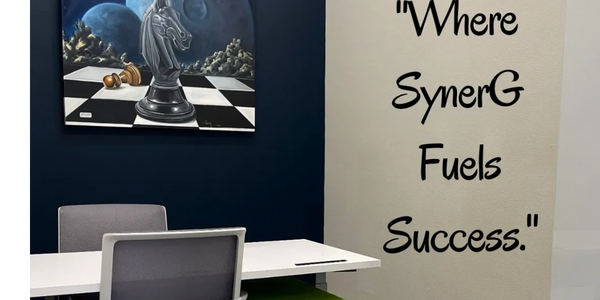SynerG Fuels Success and our coworking spaces are designed to elevate production for your success!
