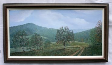 15x30 Oil on canvas " Near Lexington, VA" - $600
