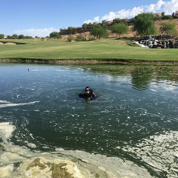 Golf course pond grate cleaning