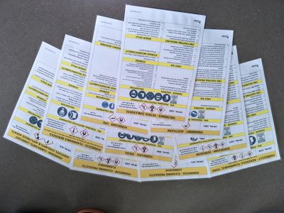 Pack of 10 hazardous substance training and information guides.