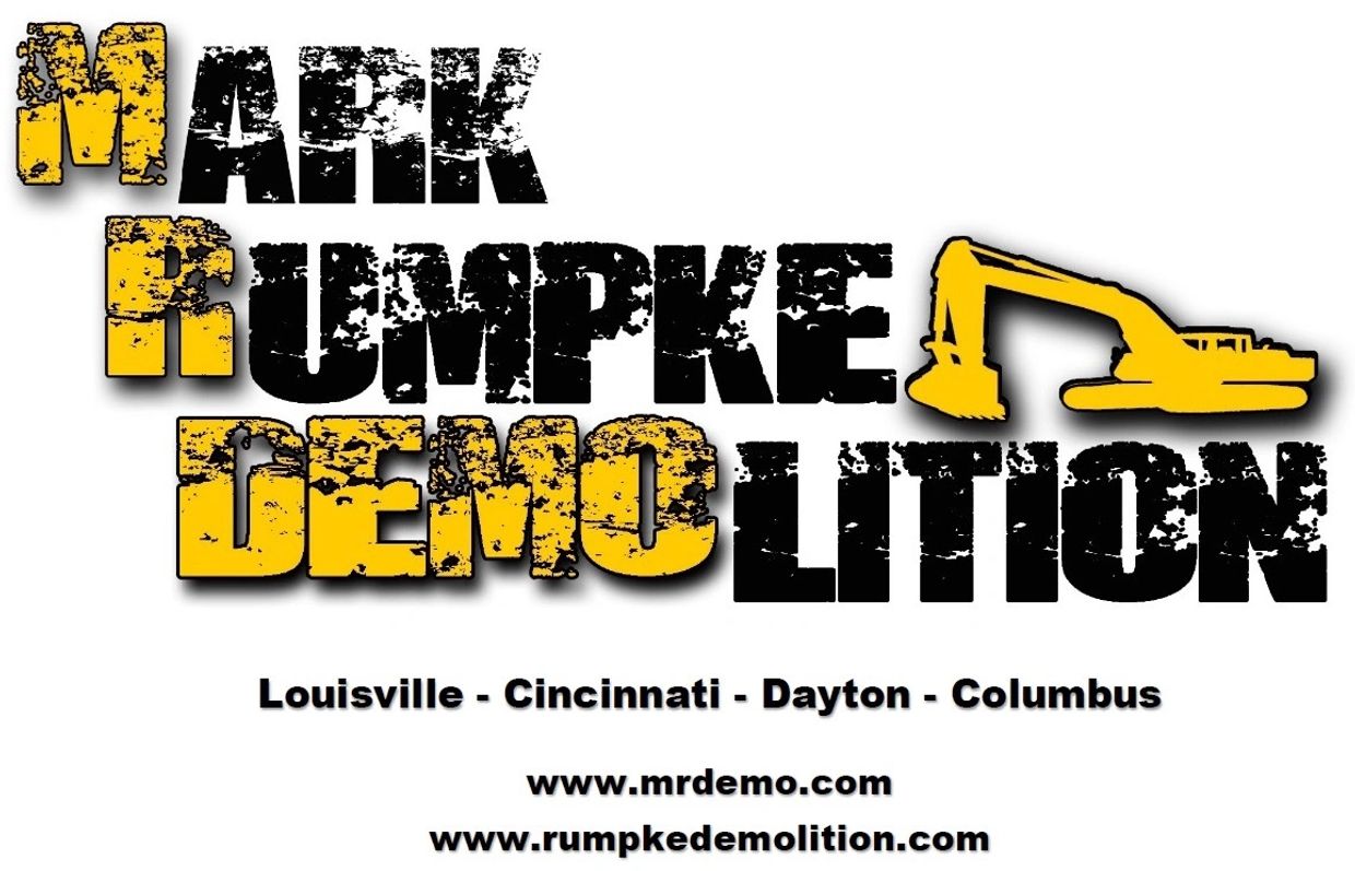 Logo for Mark Rumpke Demolition with locations and websites.