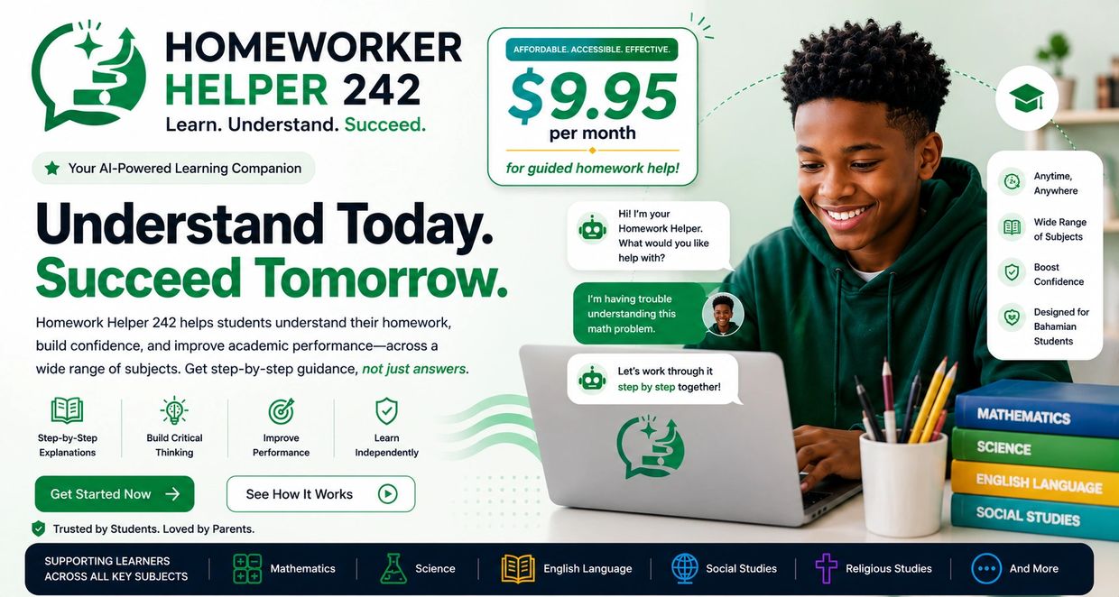 Homework Helper 242 offers affordable, AI-powered homework support for students.