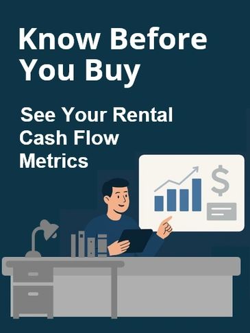  Know Before You Buy 
See Your Rental Cash Flow Metrics