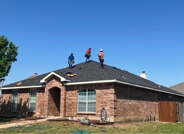 Roof replacement in progress in Crowley, Tx after hail storm

