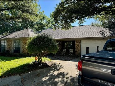 Completed residential roof replacement in Bedford, Tx