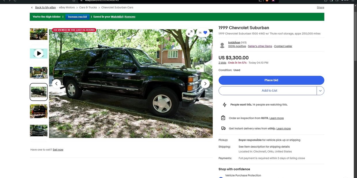 ebay Suburban Purchase