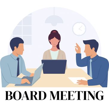 Event title card stating "Board Meeting".