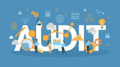 Illustration showing people analyzing and working around the letters 'AIDAI' with data and tech icons.