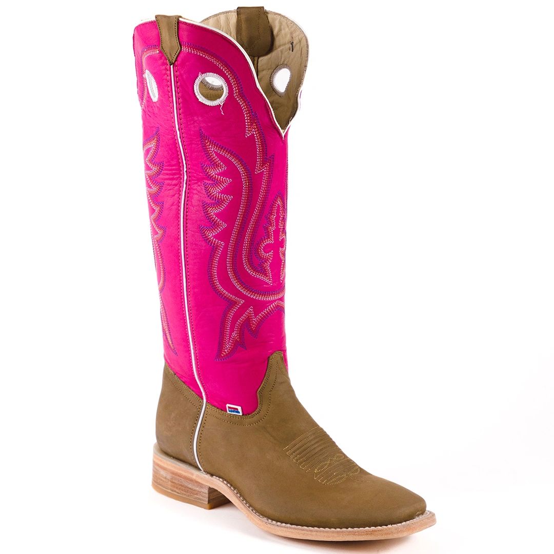 1105 - RockinLeather Men's Buckaroo Pink Shaft Western Boot (Size: 12)