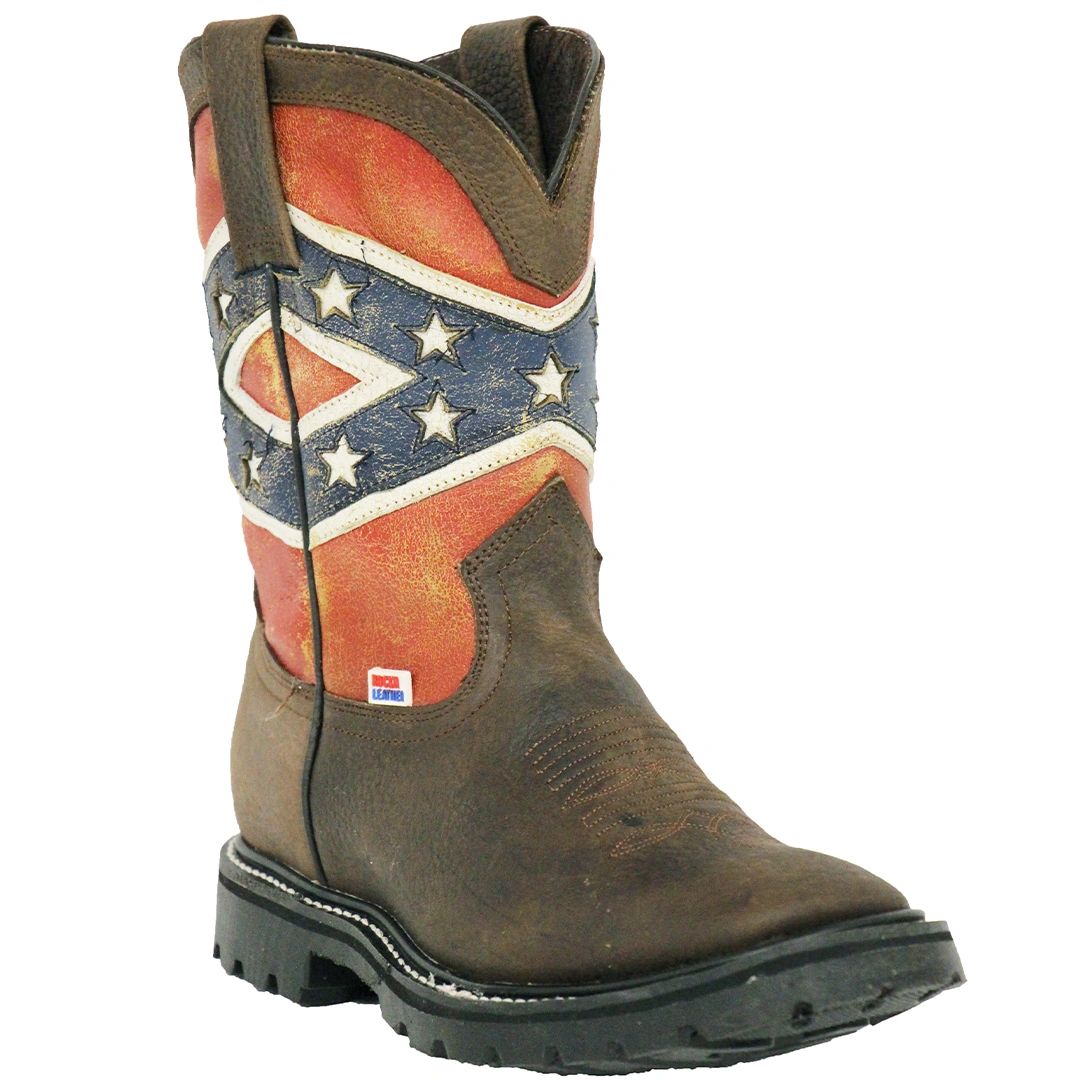 3502 Rockinleather Ladies Confederate Flag Boot