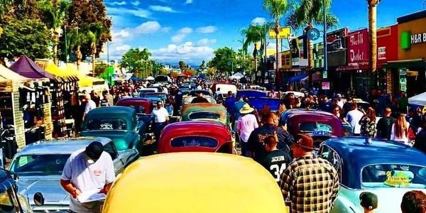 A view of Canoga Park's Dia de los Muertos Festival and Car Show